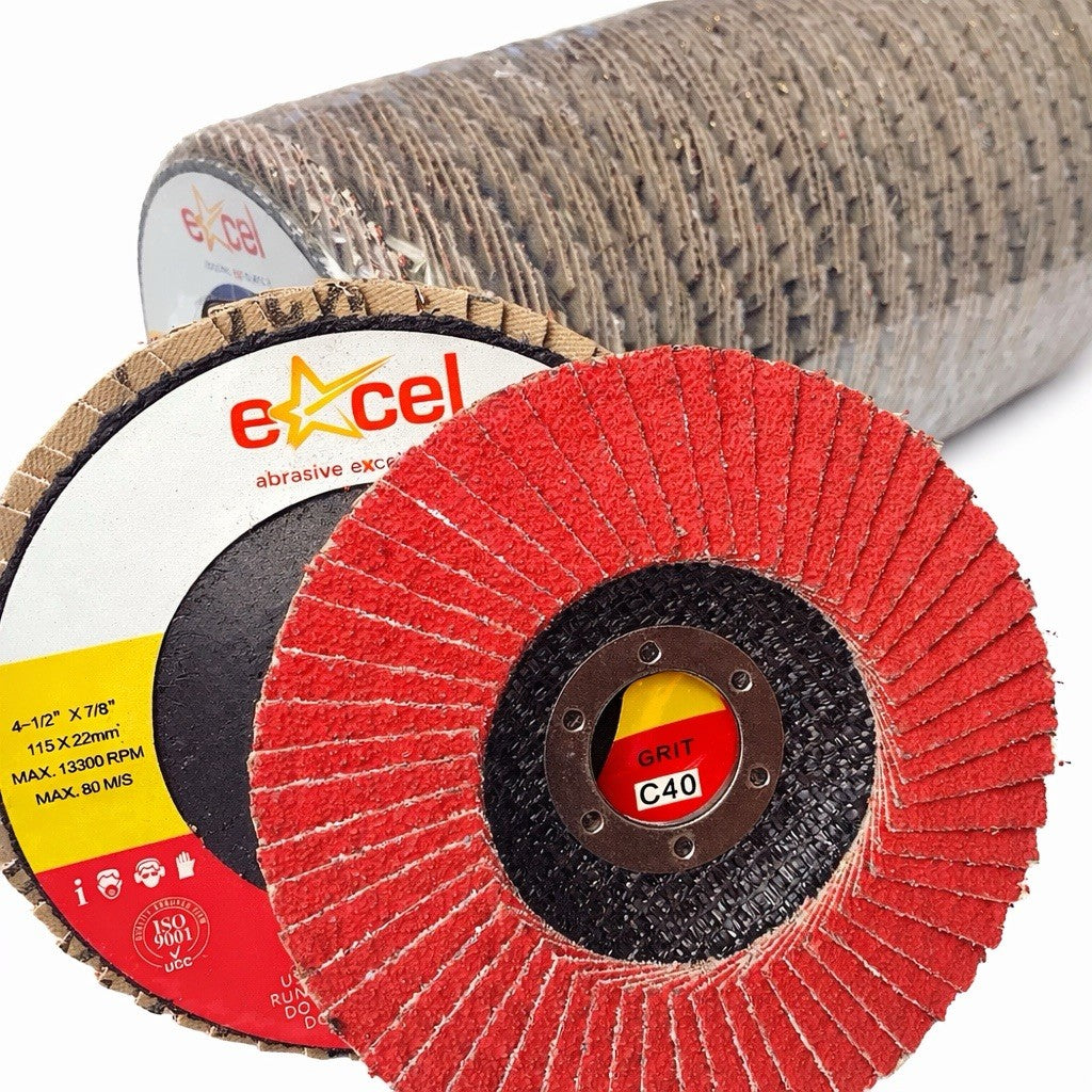 Ultra Performance Ceramic Flap Discs - 125mm 40 or 60 Grit (Pack of 10)